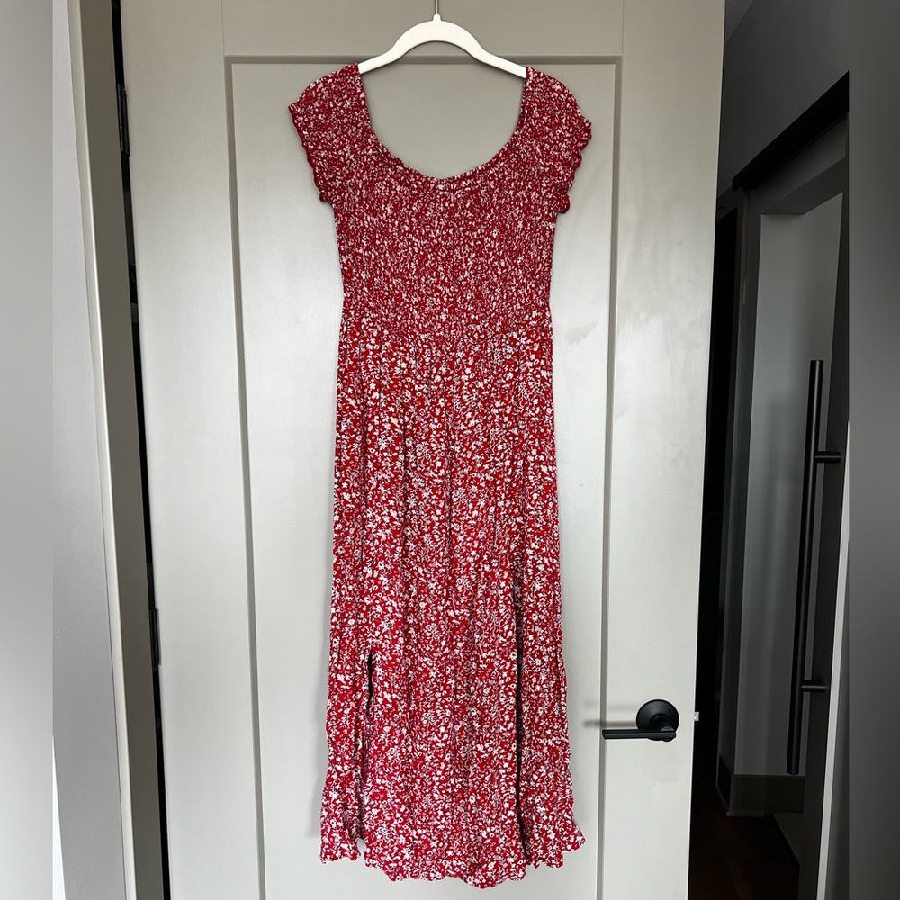Tea length floral summer dress